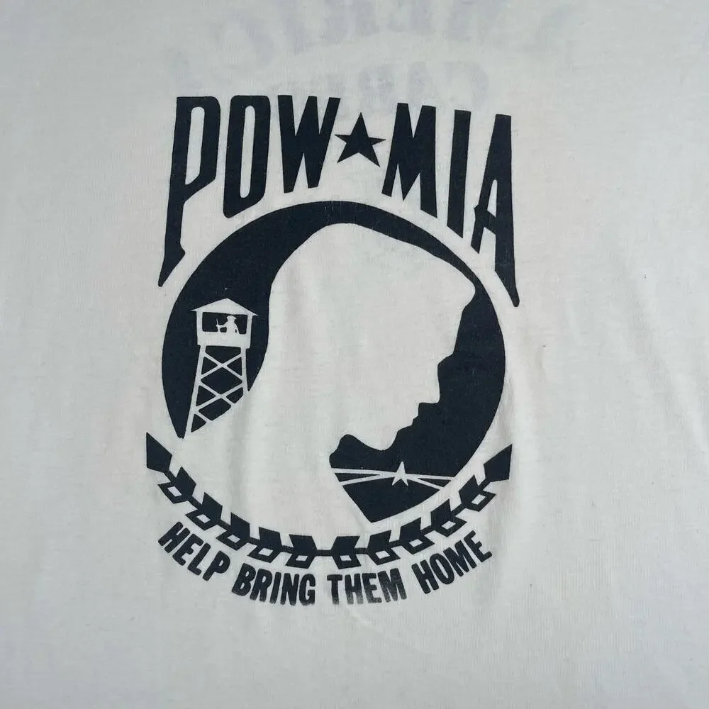 VINTAGE POW MIA 1990S TEE SHIRT SIZE XL MADE IN USA